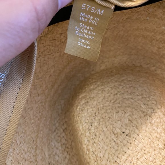 Women’s Gigi Pip - Camila Fedora- Natural straw  with Stripes- SZ: S/M (57) Rare main image 6